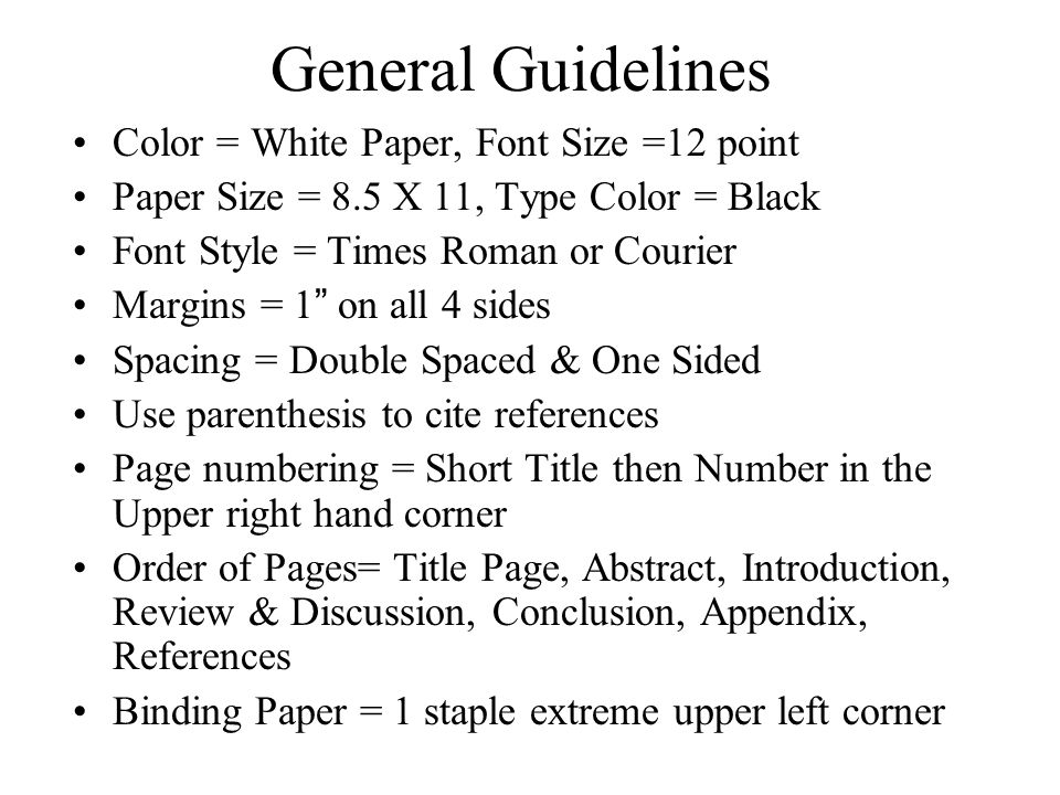 best font size for research paper